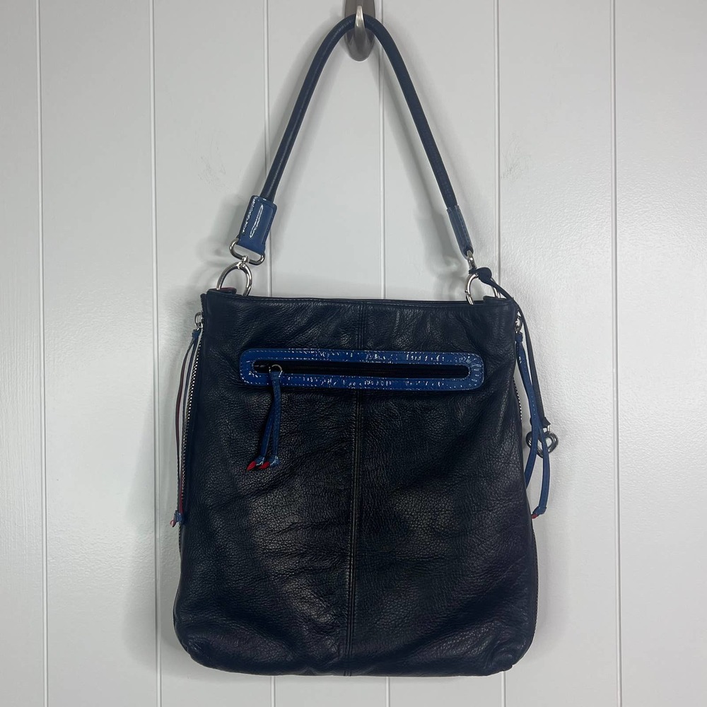 BRIGHTON BAG “Uptown” Fashionista NYC appliqué Leather Bag/Tote - Picture 11 of 13